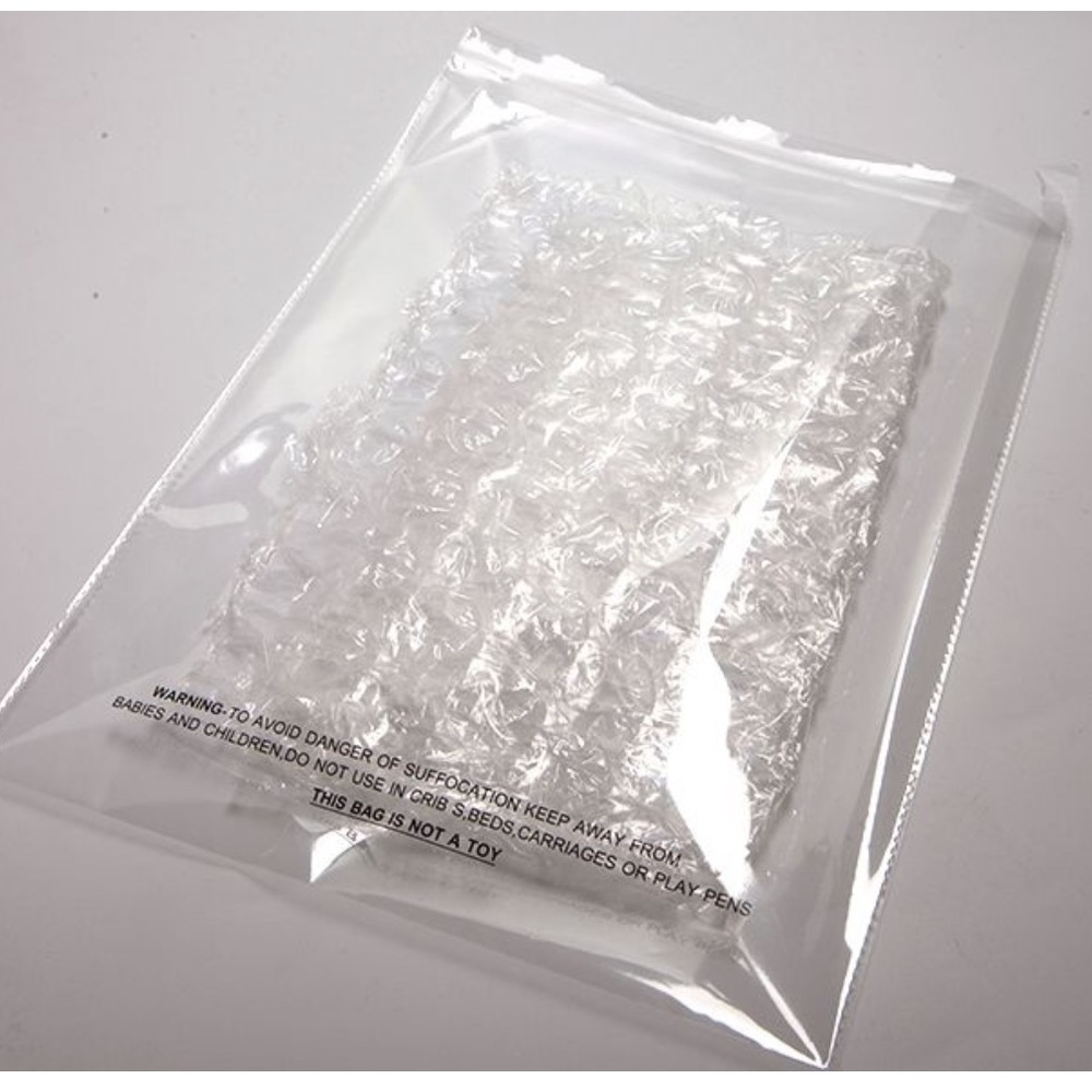 ( Quantity of 20 ) 18” X 24” Clea Inventory Bags,  Suffocation, Self Adhesive - Picture 2 of 3